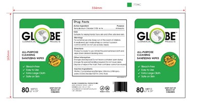 80 Wipes Bottle Label (80 Wipes Bottle)